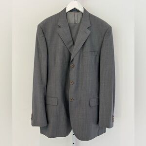 CERRUTI 1181 GRAY PINSTRIPE SUIT IT 56R / US 46R